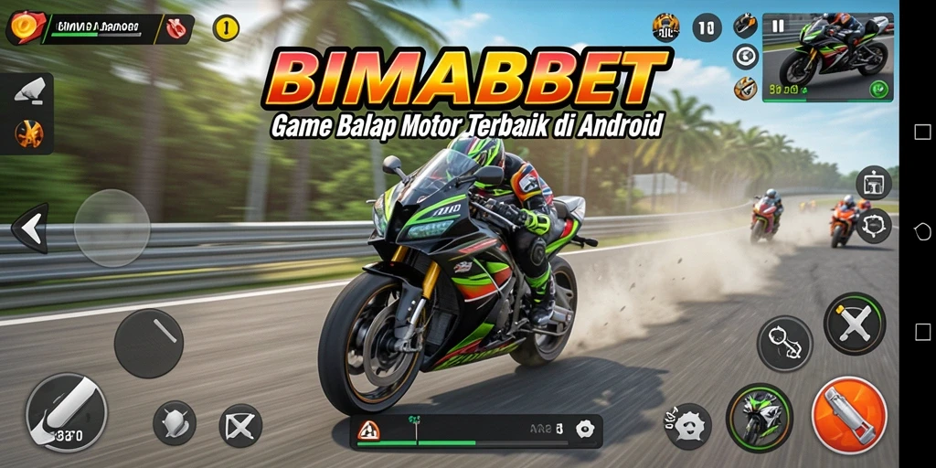 Screenshot BIMABET yang menunjukkan aksi balapan motor yang mendebarkan.