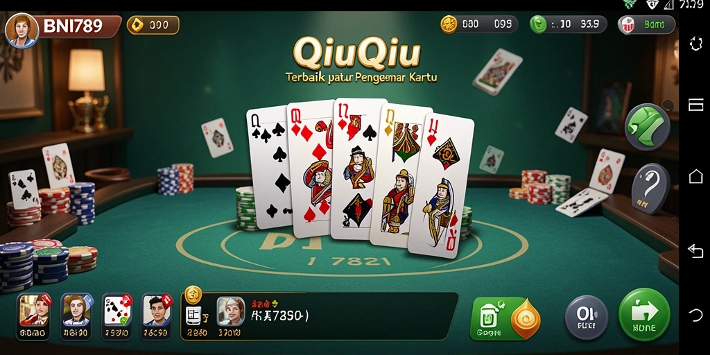 Tampilan gameplay QiuQiu yang seru dan kompetitif.