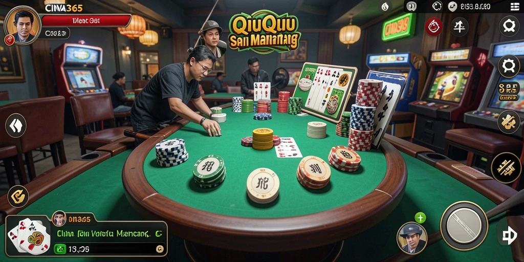 Tampilan gameplay QiuQiu yang menarik dan interaktif.