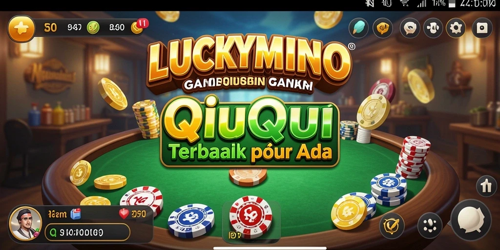 Tampilan menawan dari gameplay seru LUCKYMINO QiuQiu.