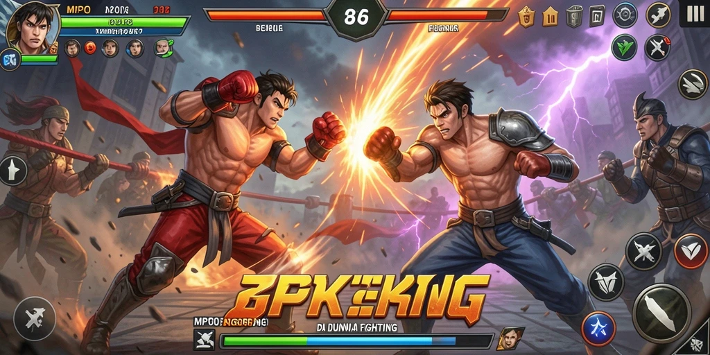 Tampilan aksi seru di arena pertarungan MPO666.